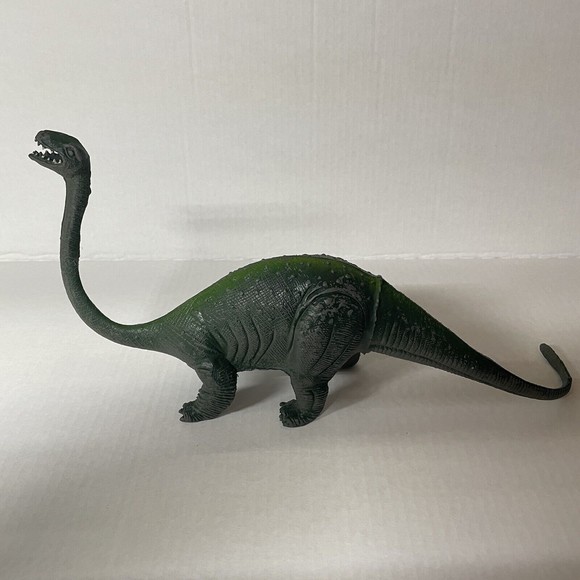 Dor Mei Vintage Dinosaur Toy Brontosaurus Rubber 1980s 17” Long - Picture 7 of 10